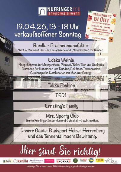 Plakat Verkaufsoffener Sonntag 2026